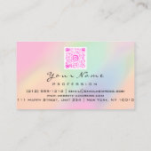 Carte De Visite Code QR Logo Maquillage Artiste Coiffure Nails Pas (Dos)