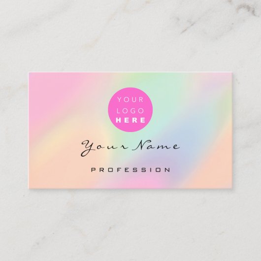 Carte De Visite Code QR Logo Maquillage Artiste Coiffure Nails Pas (Devant)