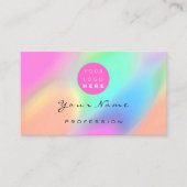 Carte De Visite Code QR Logo Maquillage Artiste Holographique ongl (Devant)