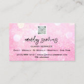 Carte De Visite Code QR Logo Maquillage Artiste Parties scintillan (Dos)