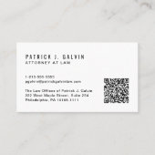 Carte De Visite Code QR Logo Minimal Professionnel (Devant)