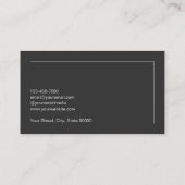 Carte De Visite Code QR Logo moderne Charcoal Black Soft Grey (Dos)