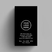 Carte De Visite Code QR Logo Noir Connectez-vous avec nous