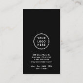 Carte De Visite Code QR Logo Noir Connectez-vous avec nous (Dos)