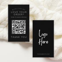 Code QR Logo Noir Minimaliste Laissez un Avis