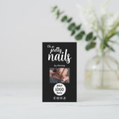 Carte De Visite Code QR Logo Oh So Pretty Nails Social (Debout devant)