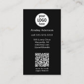 Carte De Visite Code QR Logo Oh So Pretty Nails Social (Dos)