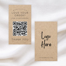 Code QR Logo Papier Kraft Laisser un Avis