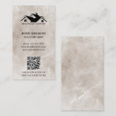 Carte De Visite Code QR Logo personnalisé moderne Agent immobilier (Devant / Derrière)