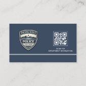 Carte De Visite Code QR Logo Photo Agent de Police (Dos)
