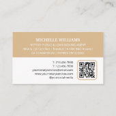 Carte De Visite Code QR Logo Photo Agent de Signature Notariale Or (Dos)