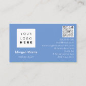 Carte De Visite Code QR Logo Photo Professionnel Nom de la société (Dos)
