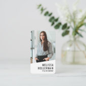 Carte De Visite Code QR Logo Photo Professionnel Vertical (Debout devant)