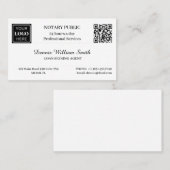 Carte De Visite Code QR Logo professionnel Notaire professionnel (Devant / Derrière)