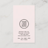 Carte De Visite Code QR Logo Promotionnel Moderne Rose (Dos)