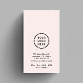 Carte De Visite Code QR Logo Promotionnel Moderne Rose