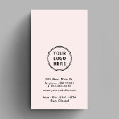 Carte De Visite Code QR Logo Réseau Social Rose