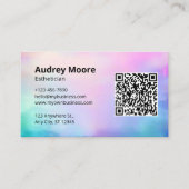 Carte De Visite Code QR Logo Salons de Esthétique Spas (Devant)