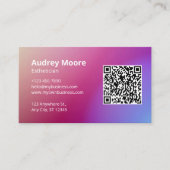 Carte De Visite Code QR Logo Salons de Esthétique Spas Moderne (Devant)
