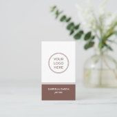 Carte de visite Code QR Logo Simple Terracotta (Debout devant)