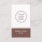Carte de visite Code QR Logo Simple Terracotta (Devant)