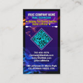 Carte De Visite Code QR, Logo & Slogan | Chauffage et Climatisatio (Devant)