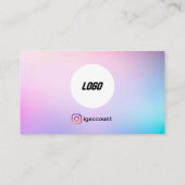 Carte De Visite Code QR Logo Sourcils Cils Salon de Beauté Élégant (Dos)