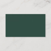 Carte De Visite Code QR Logo Vert Forêt Professionnel Moderne (Dos)