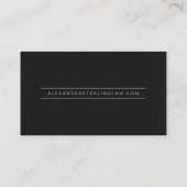 Carte De Visite Code QR Luxe Professionnel Argent Noir Moderne (Dos)