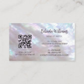 Carte De Visite Code QR | Maquilleuse Holographique (Dos)