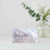 Carte De Visite Code QR | Maquilleuse Holographique (Debout devant)