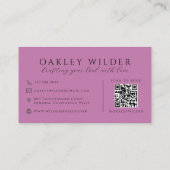 Carte De Visite Code QR Maquilleuse Lilas (Dos)