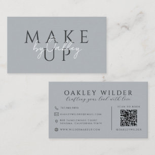 Carte De Visite Code QR Maquilleuse Neutre