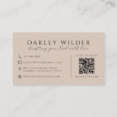 Carte De Visite Code QR Maquilleuse Taupe (Dos)