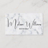 Carte De Visite Code QR Marbre blanc (Devant)