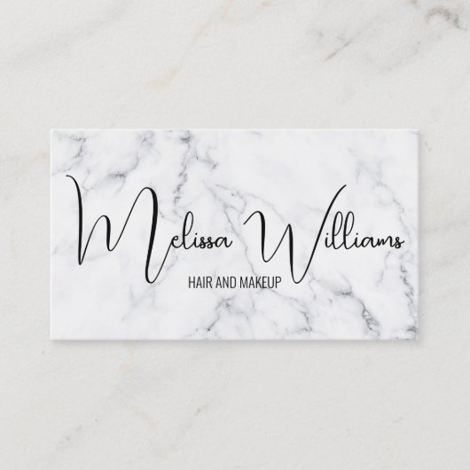 Carte De Visite Code QR Marbre blanc (Devant)