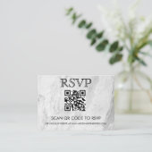 Carte De Visite Code QR Mariage RSVP simple (Debout devant)
