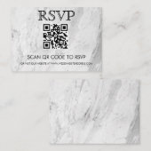 Carte De Visite Code QR Mariage RSVP simple (Devant / Derrière)