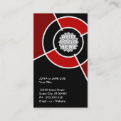Carte De Visite code QR maroon et logo cible (Dos)