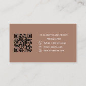 Carte De Visite Code QR marron moka (Dos)