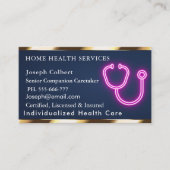 Carte De Visite Code QR médical bleu pour soignant professionnel (Devant)