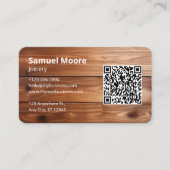 Carte De Visite Code QR Menuiserie Ebénisterie (Devant)