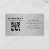 Carte De Visite Code QR Métal Moderne Minimaliste Professionnel (Devant)
