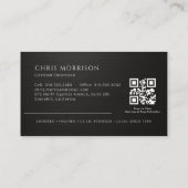 Carte De Visite Code QR métallique d'électricien (Dos)