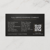 Carte De Visite Code QR métallique pour toiture (Dos)