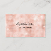 Carte De Visite Code qr métallique rose or rose (Devant)