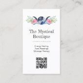 Carte De Visite Code QR métaphysique céleste de déesse à trois lun (Devant)