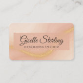 Carte De Visite Code QR Microblading Beige Neutre Or (Devant)