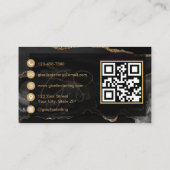 Carte De Visite Code QR Microblading Or Noir (Dos)