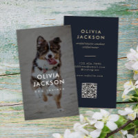 Code QR minima moderne de l'entraîneur de chiens p